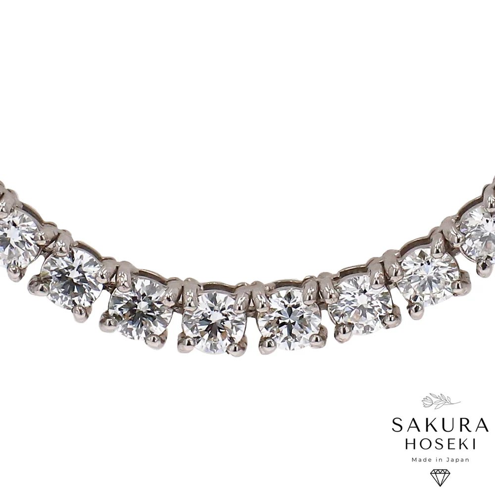 15ct Tennis Necklace White Gold - Image 3