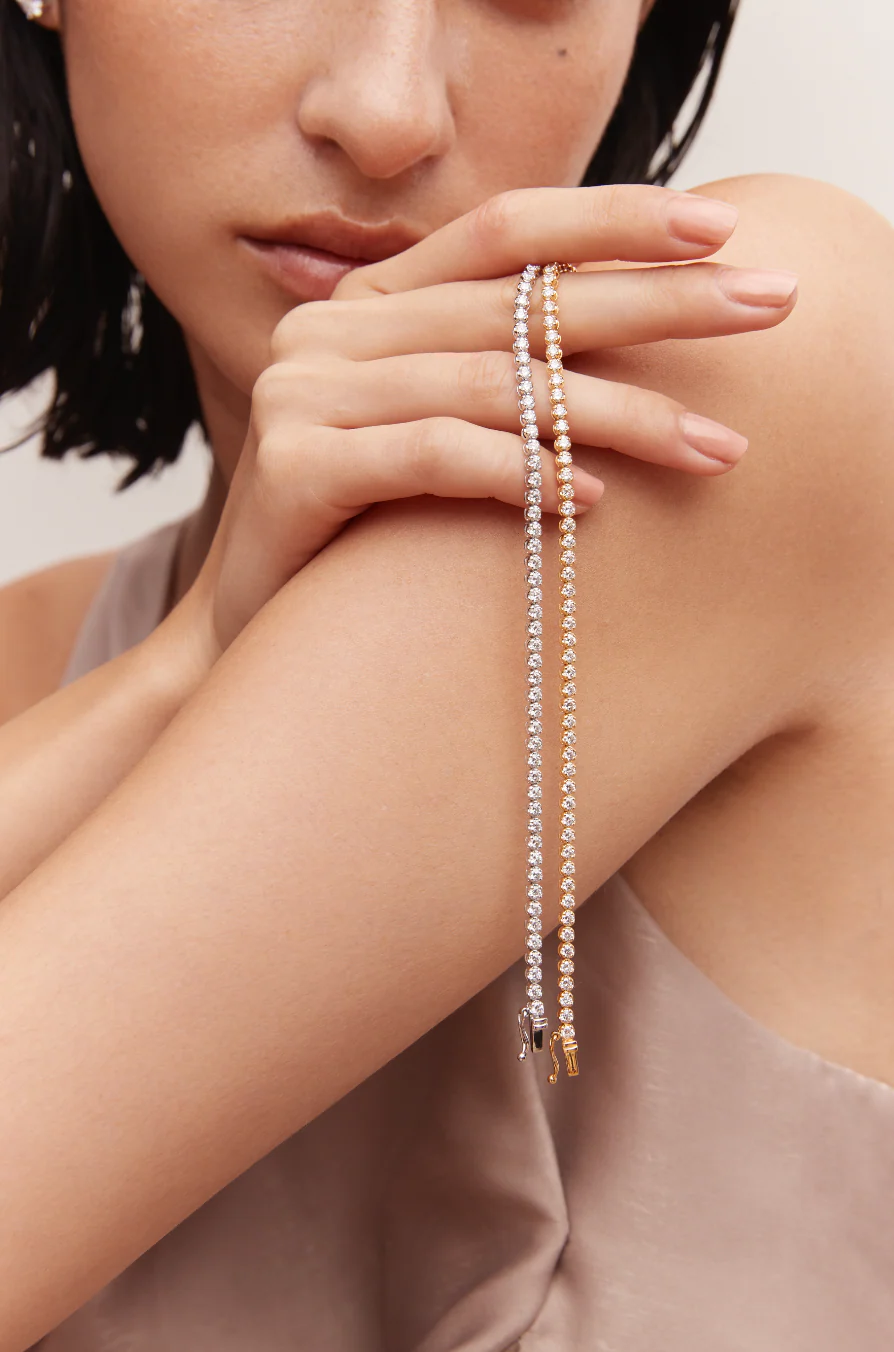 3ct Tennis Bracelet Rose Gold (Box Clasp) - Image 4