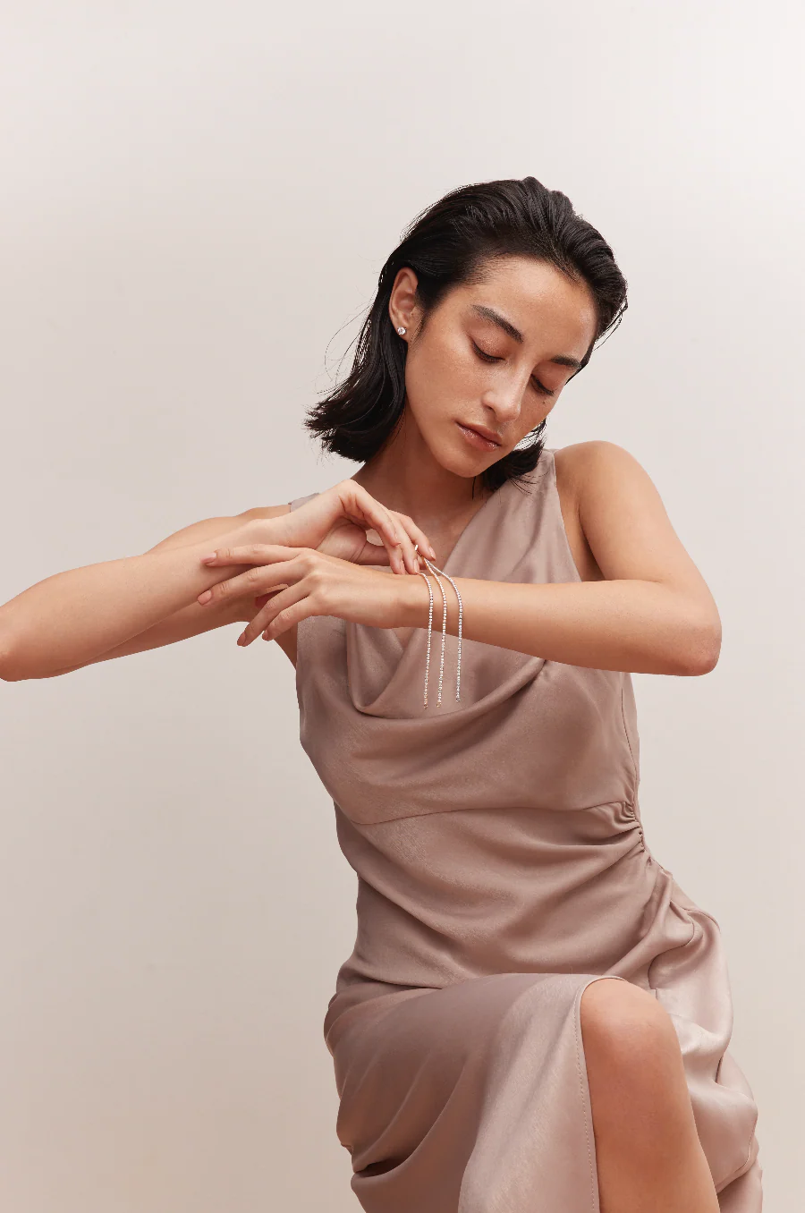 3ct Tennis Bracelet Rose Gold (Single Lock) - Image 4