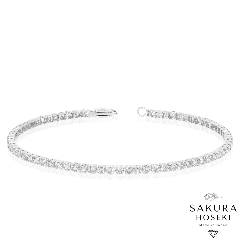 3ct Tennis Bracelet White Gold (Single Lock) - Image 3