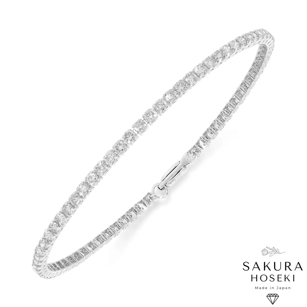 3ct Tennis Bracelet White Gold (Single Lock) - Image 5