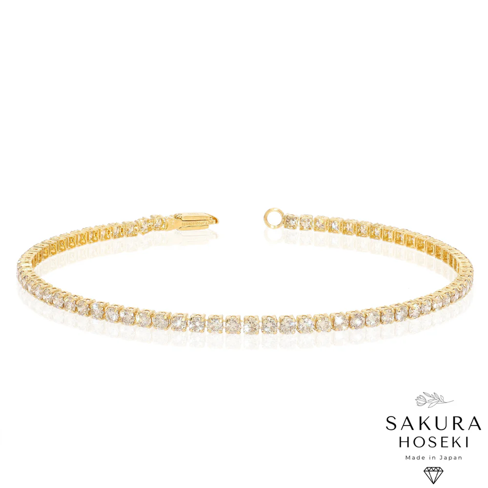 3ct Tennis Bracelet Yellow Gold (Single Lock) - Image 3