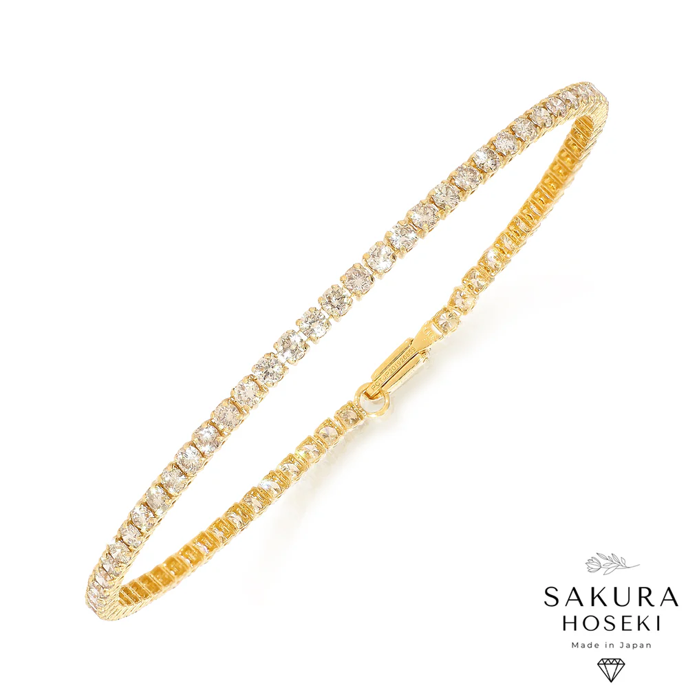 3ct Tennis Bracelet Yellow Gold (Single Lock) - Image 5