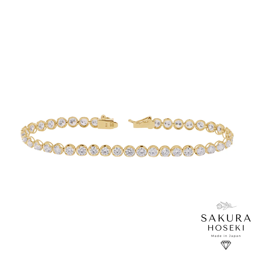 5ct Tennis Bracelet Yellow Gold - Image 3