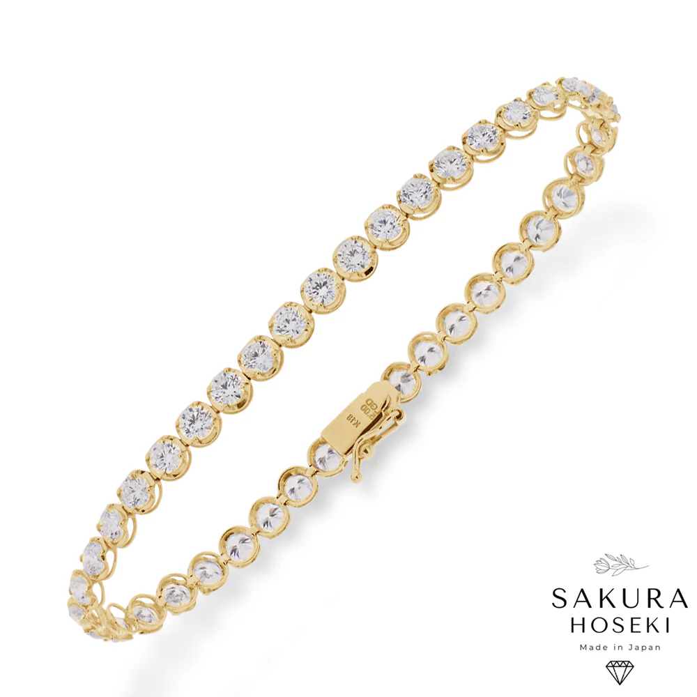 5ct Tennis Bracelet Yellow Gold - Image 5