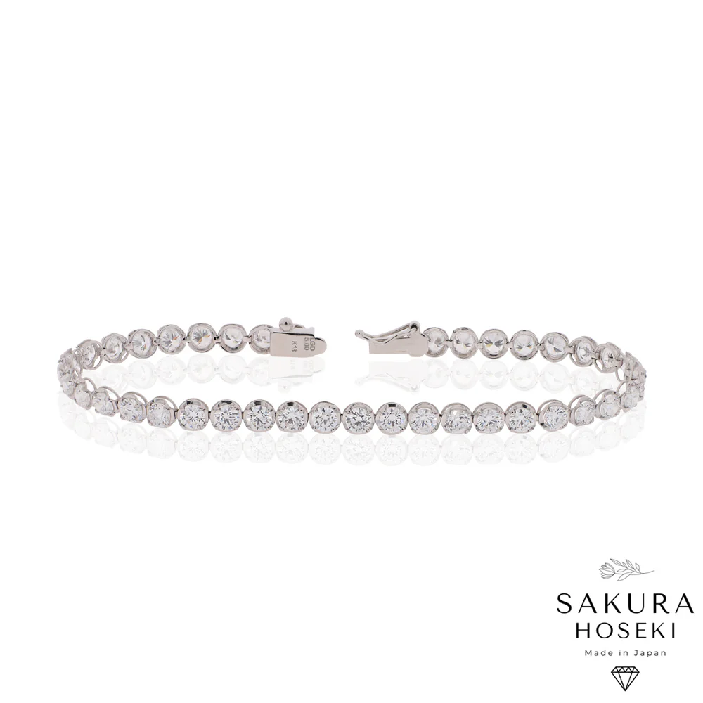 5ct Tennis Bracelet White Gold - Image 3