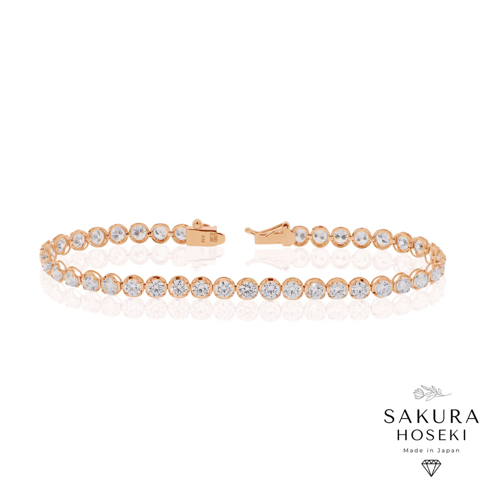5ct Tennis Bracelet Rose Gold - Image 3