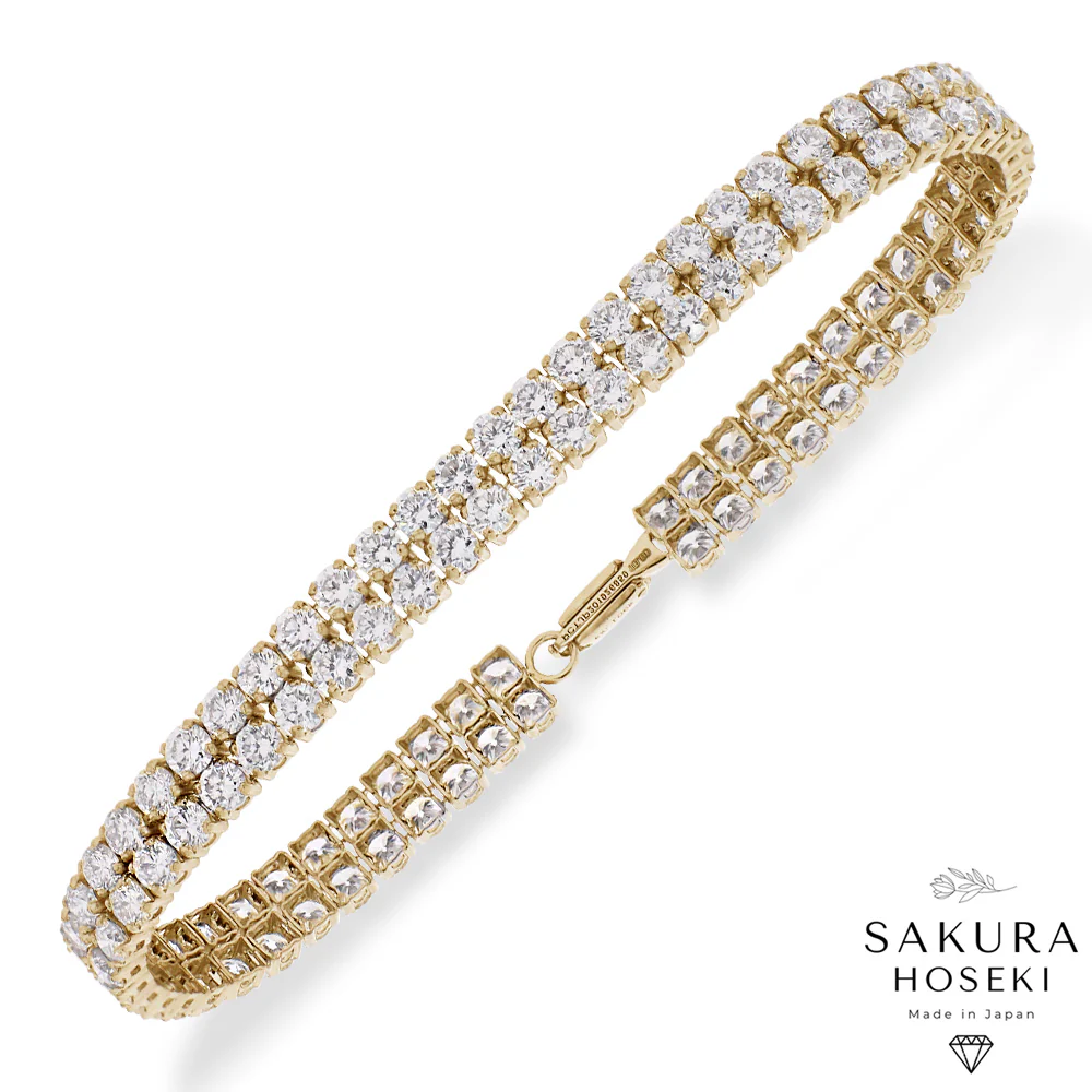 6.5ct Tennis Bracelet Yellow Gold - Image 5