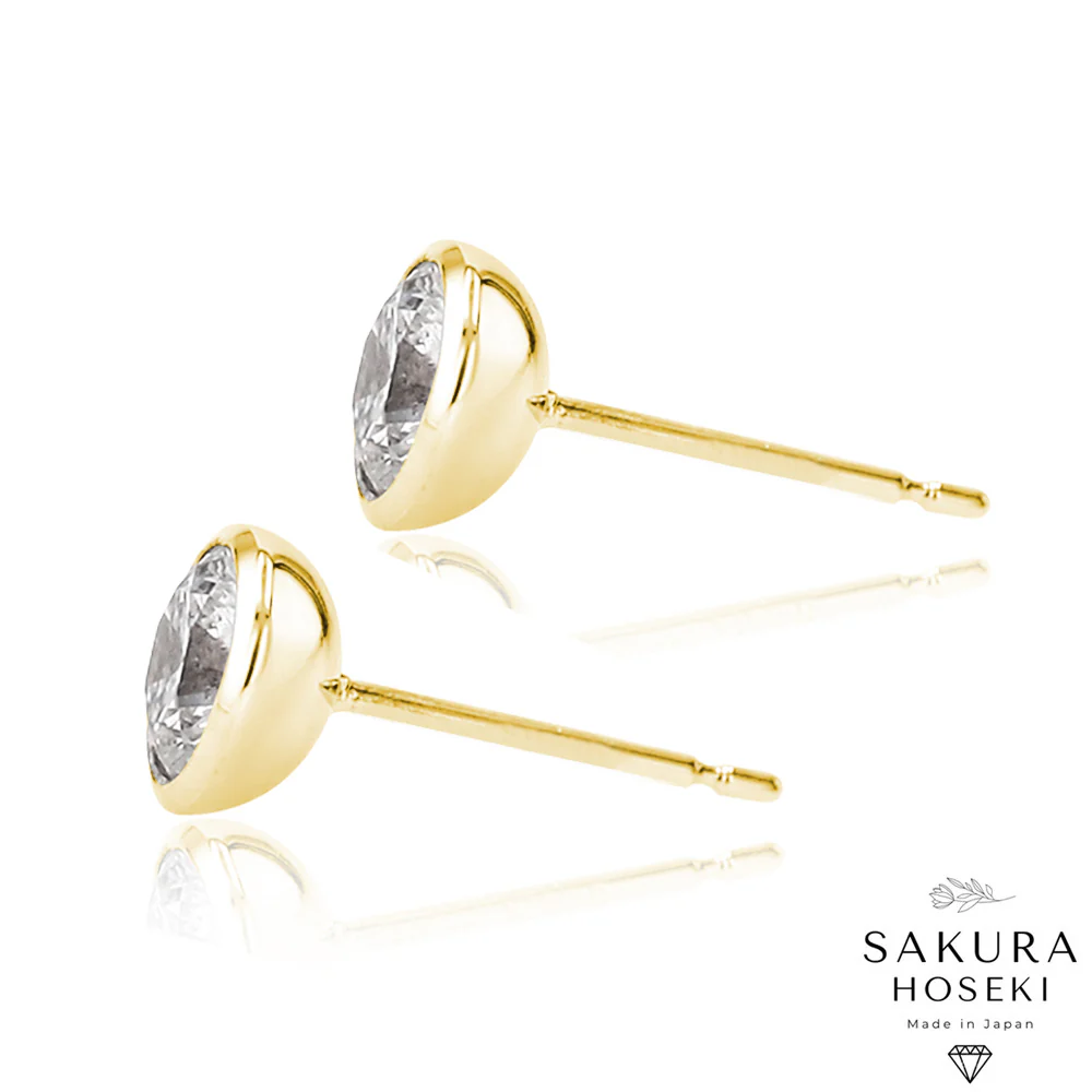 Bezel Studs Yellow Gold - Image 4