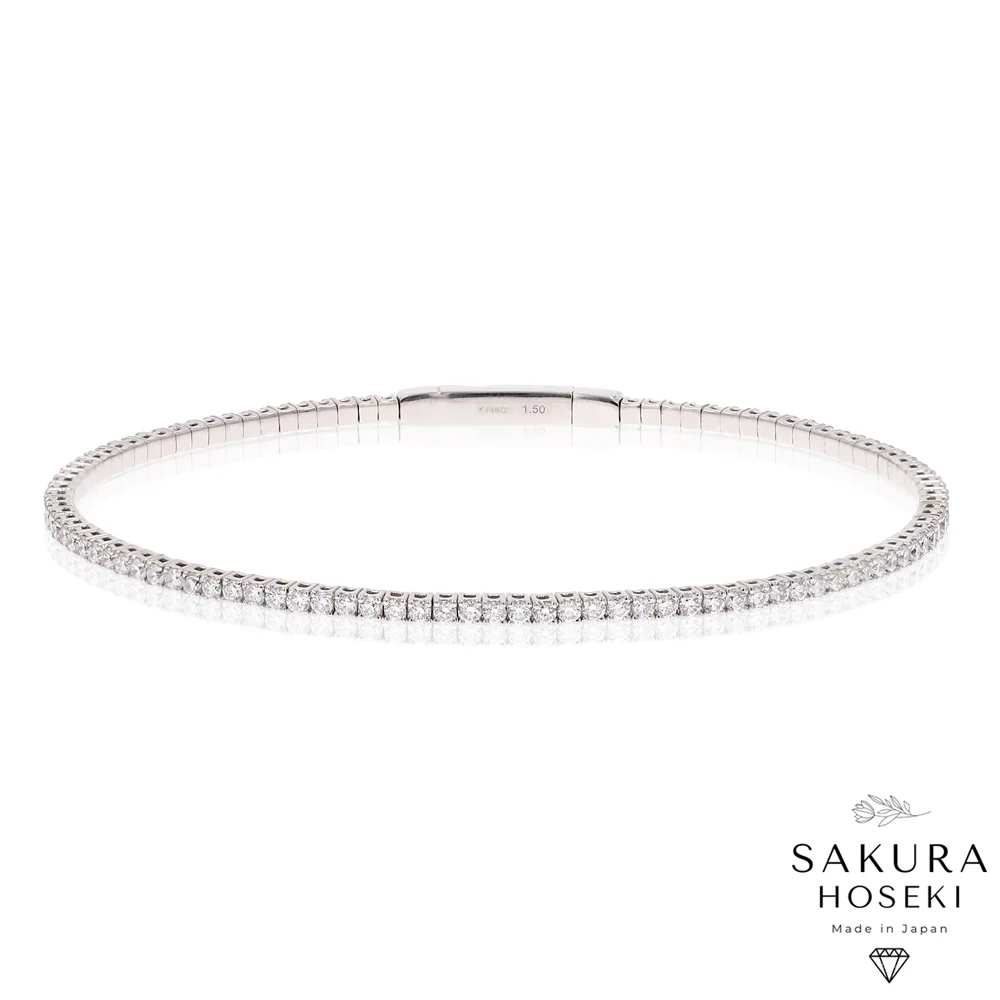 Full Flexible Bangle White Gold - Image 3