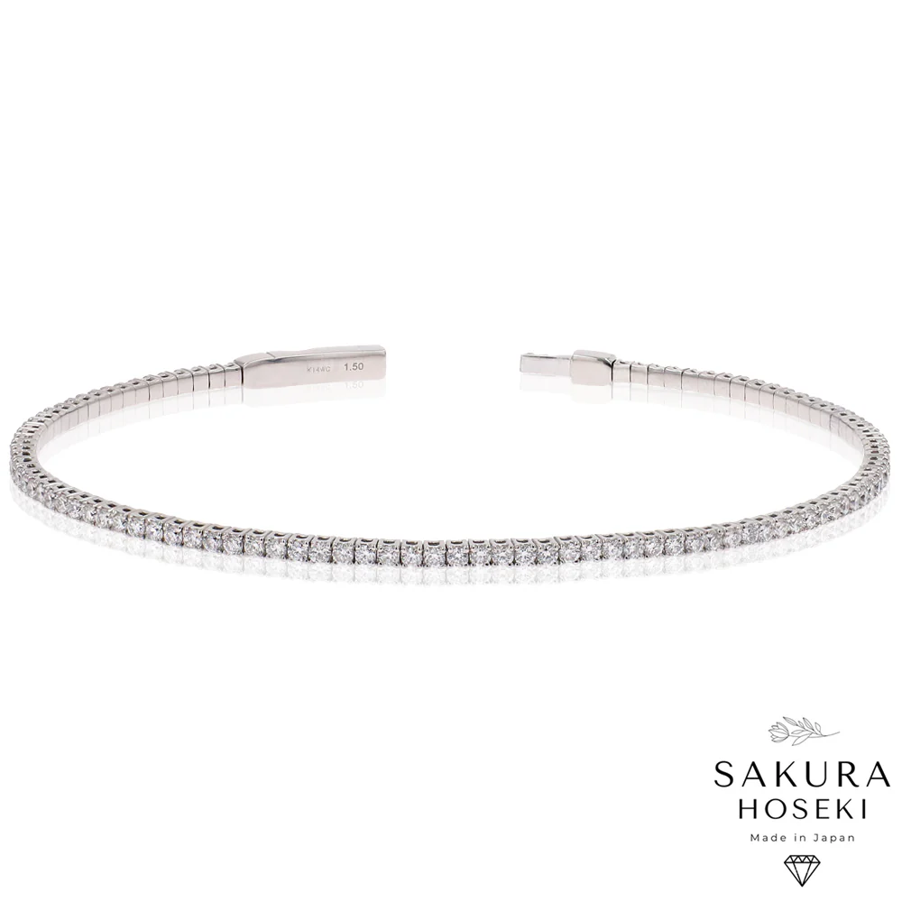 Full Flexible Bangle White Gold - Image 5