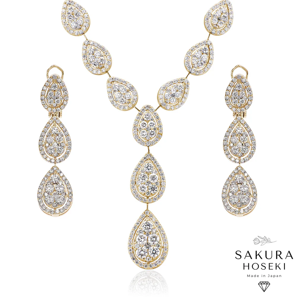 Pear Necklace Yellow Gold - Image 3