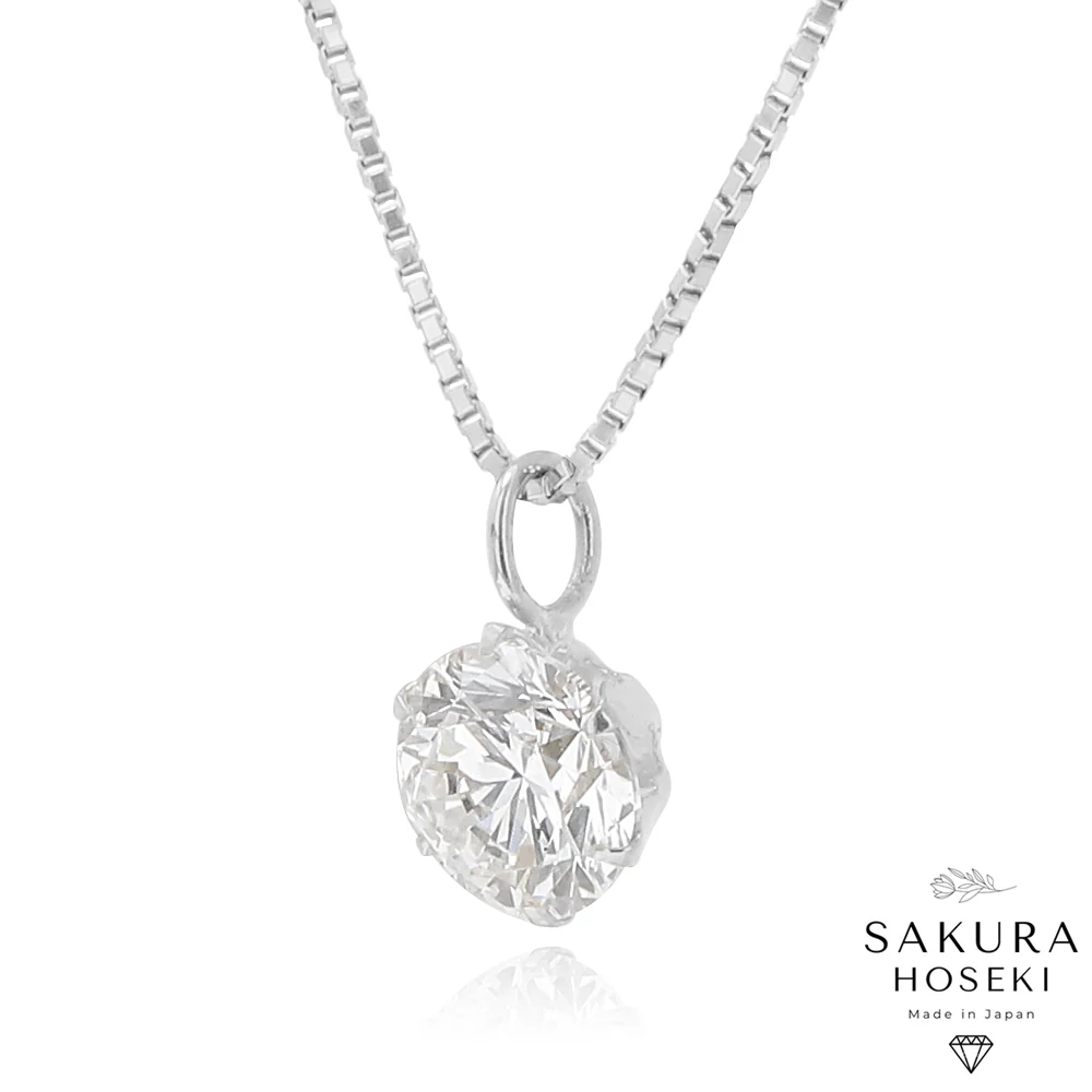 Solitaire Pendant White Gold - Image 3