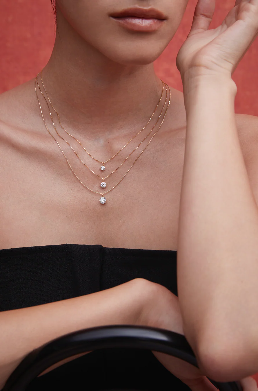 Solitaire Pendant White Gold - Image 4