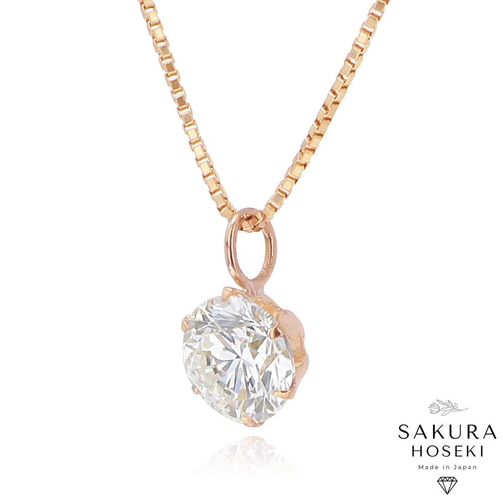 Solitaire Pendant Rose Gold - Image 3