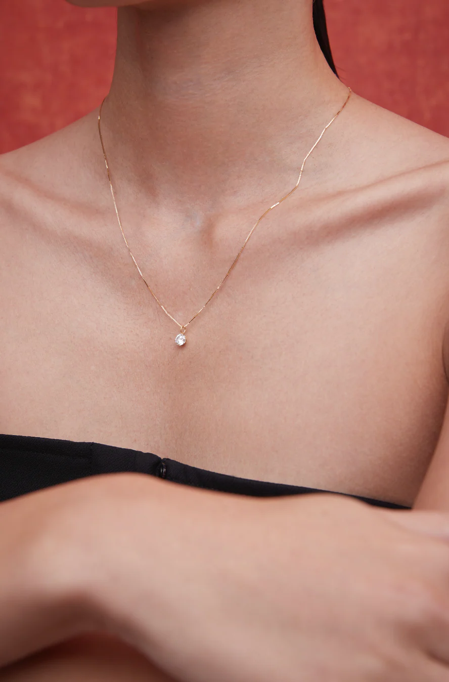 Solitaire Pendant Rose Gold - Image 7