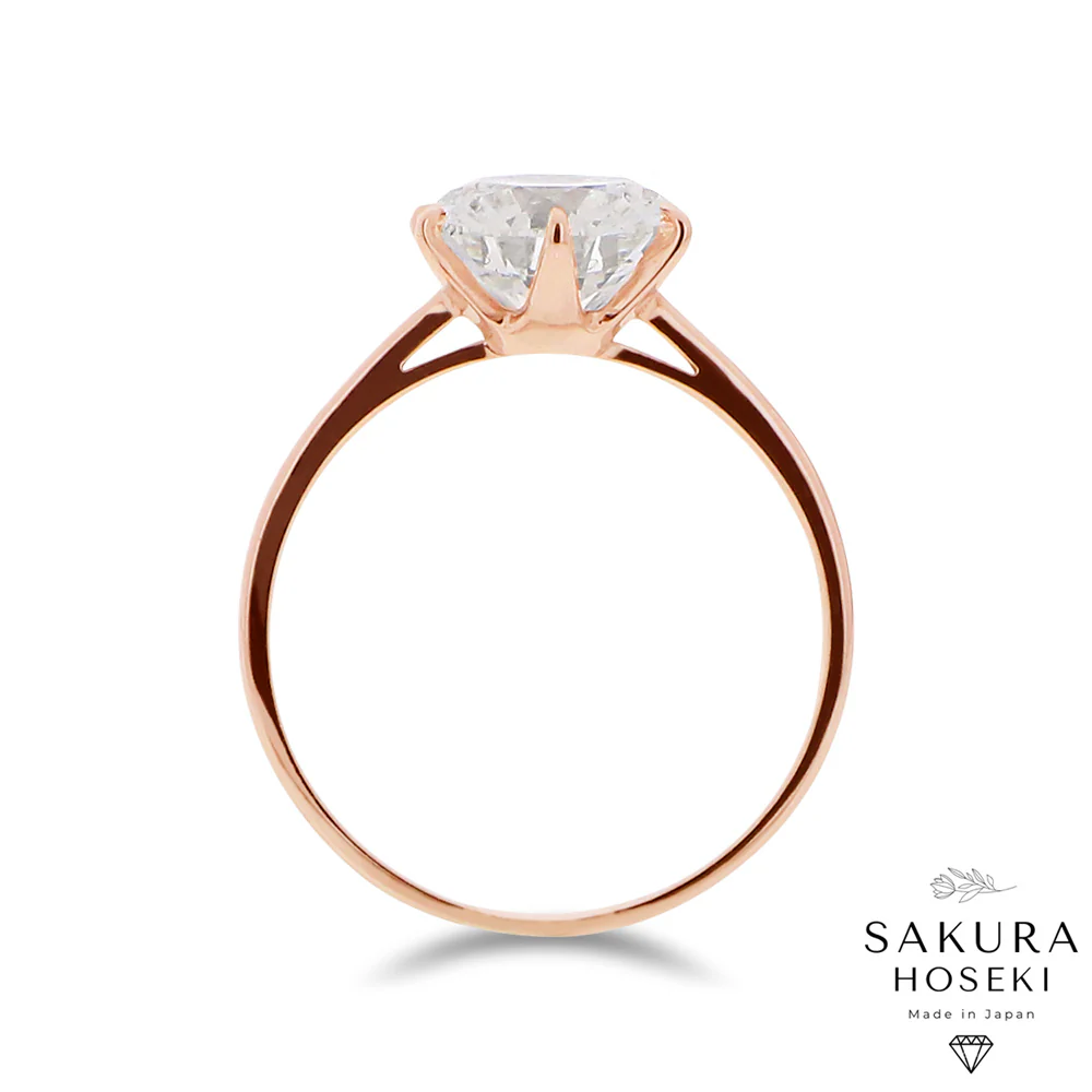 Solitaire Ring Rose Gold - Image 10