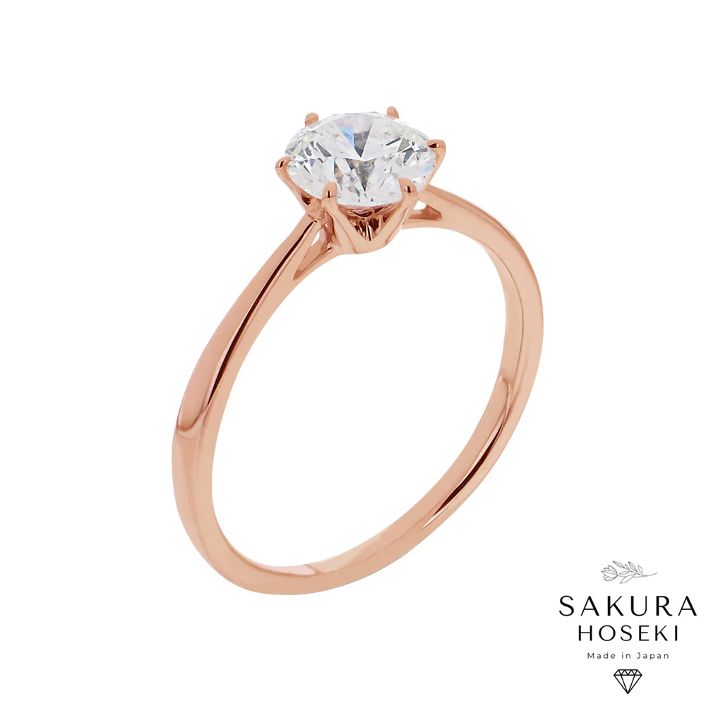 Solitaire Ring Rose Gold - Image 3