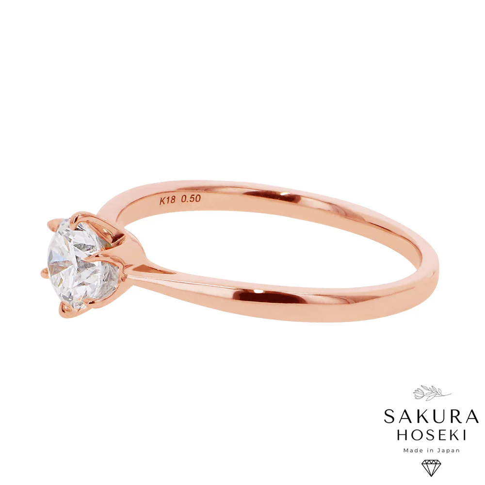 Solitaire Ring Rose Gold - Image 6