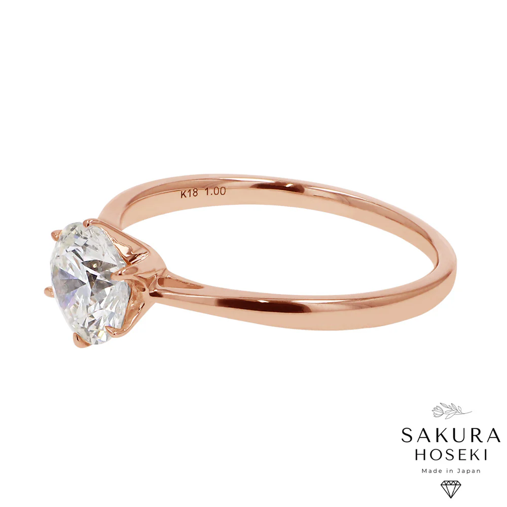 Solitaire Ring Rose Gold - Image 7