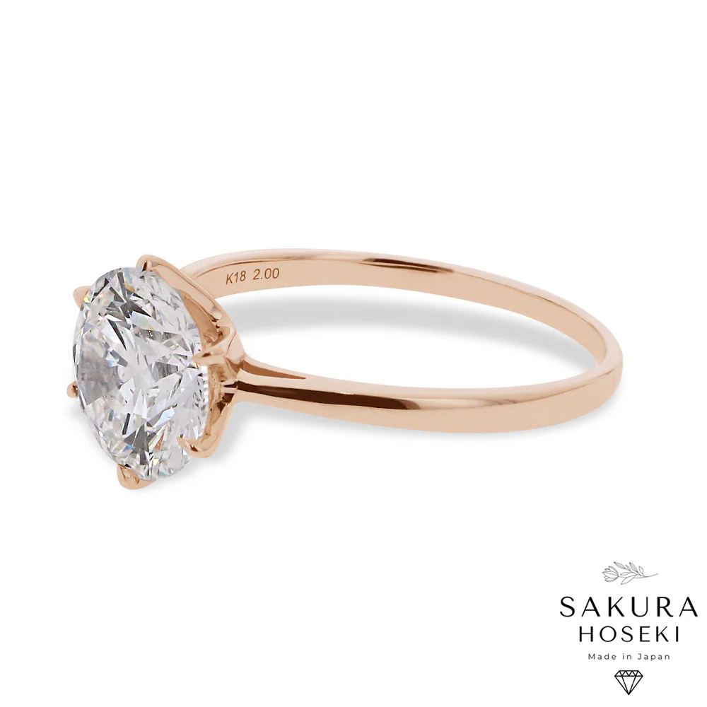 Solitaire Ring Rose Gold - Image 8