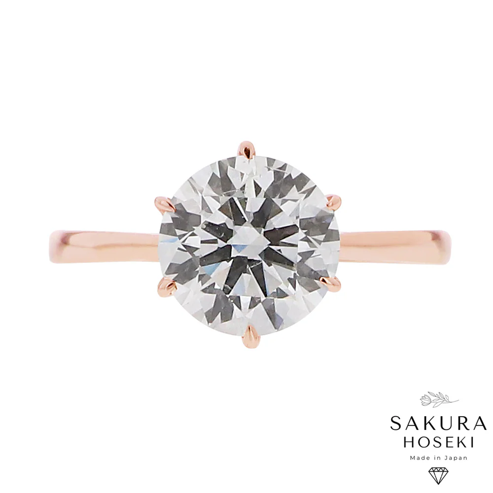 Solitaire Ring Rose Gold - Image 9