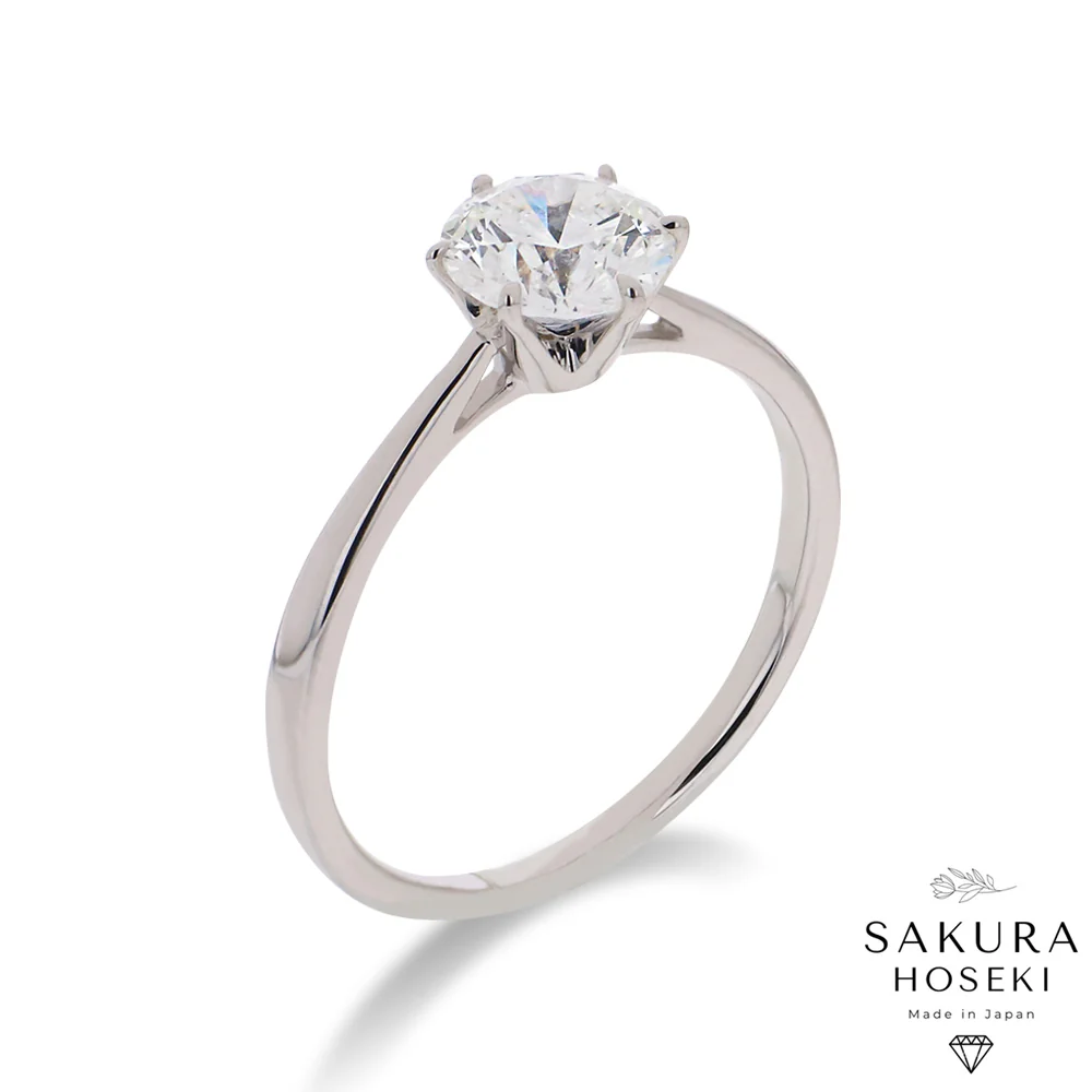 Solitaire Ring White Gold - Image 3