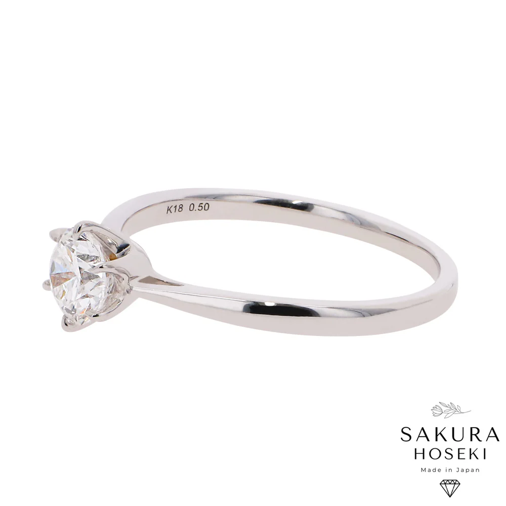 Solitaire Ring White Gold - Image 6