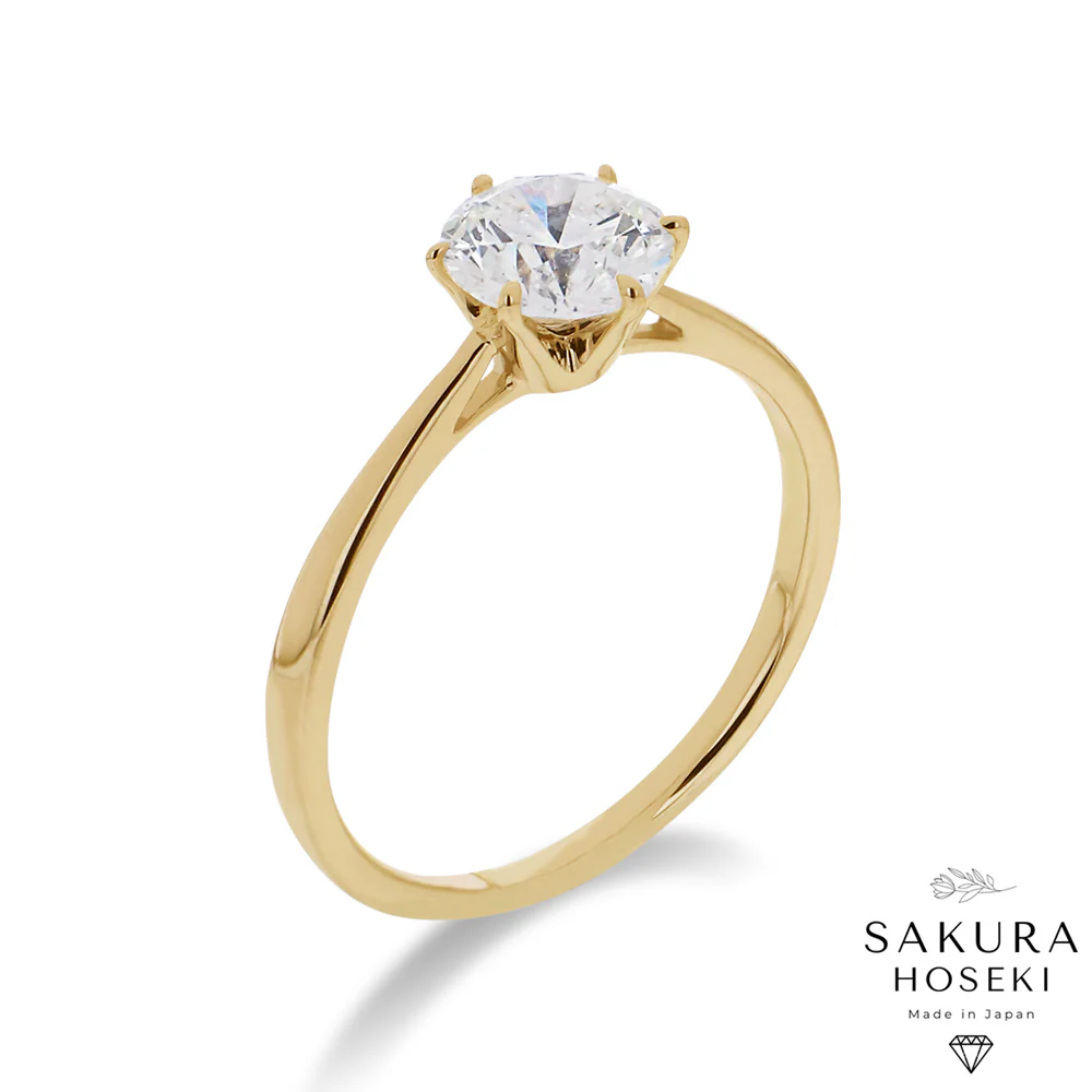 Solitaire Ring Yellow Gold - Image 3