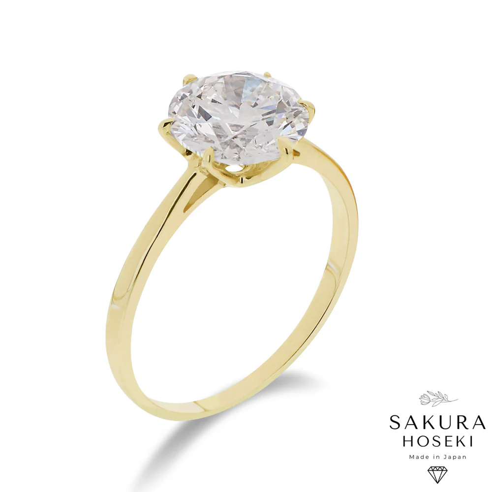 Solitaire Ring Yellow Gold - Image 5