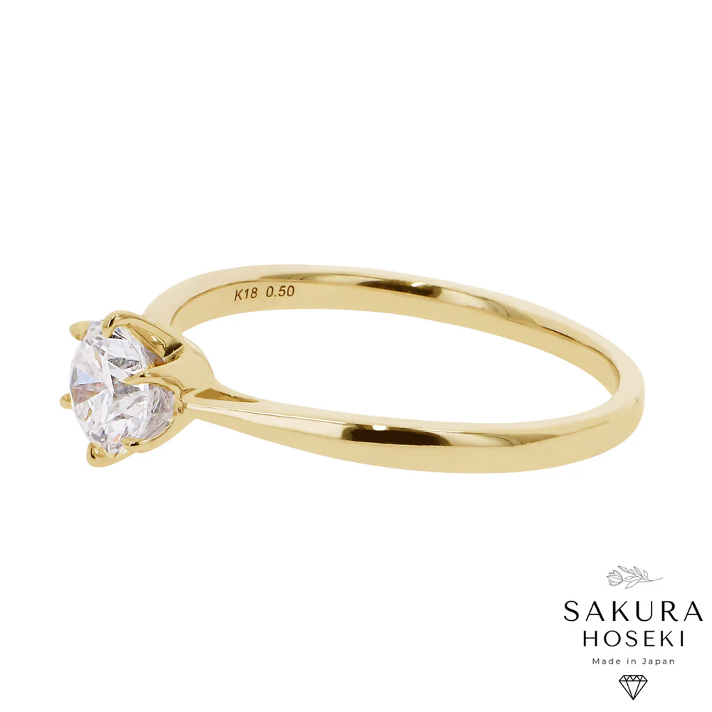 Solitaire Ring Yellow Gold - Image 6