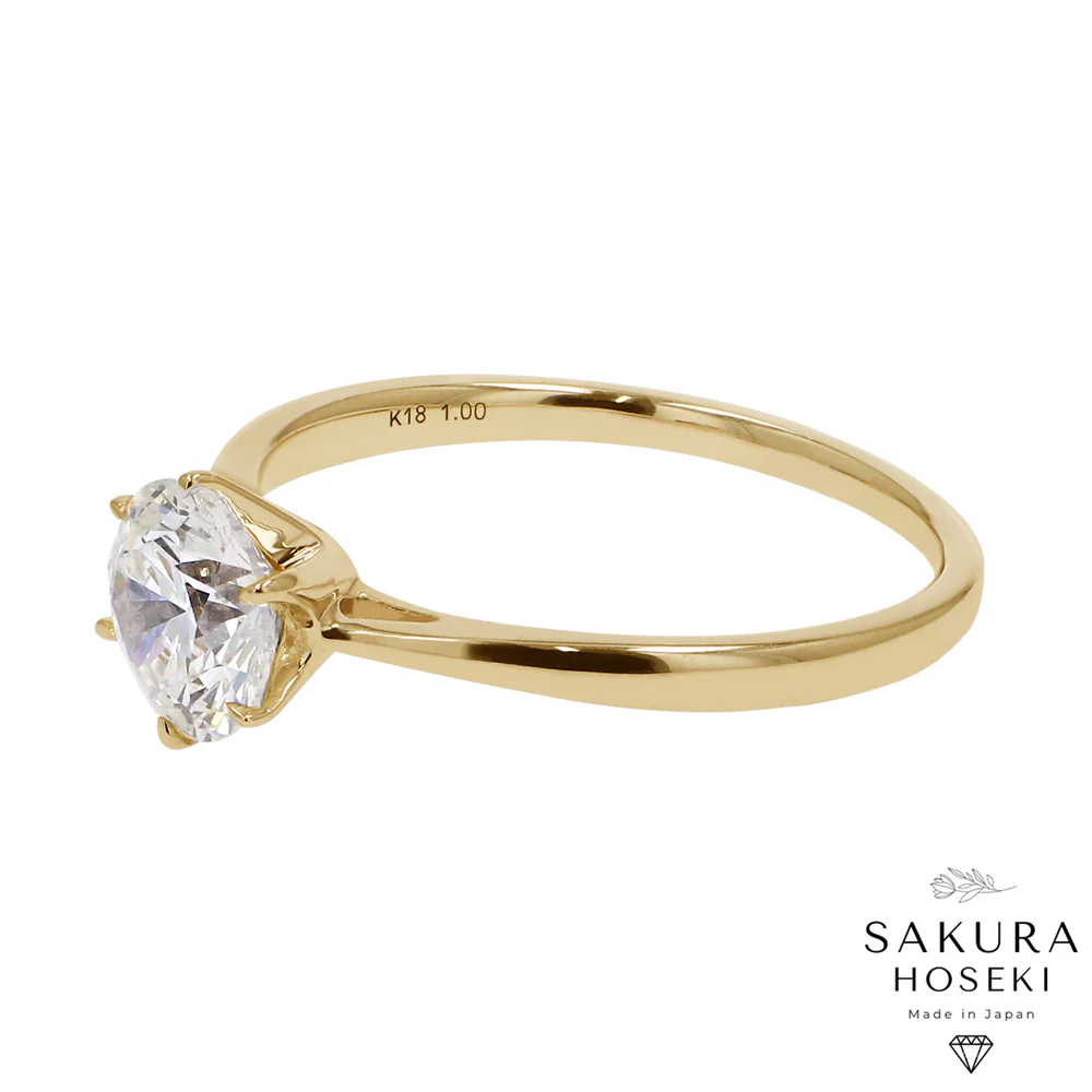 Solitaire Ring Yellow Gold - Image 7