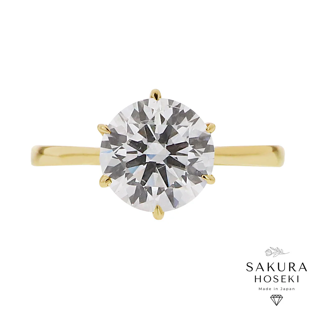 Solitaire Ring Yellow Gold - Image 9